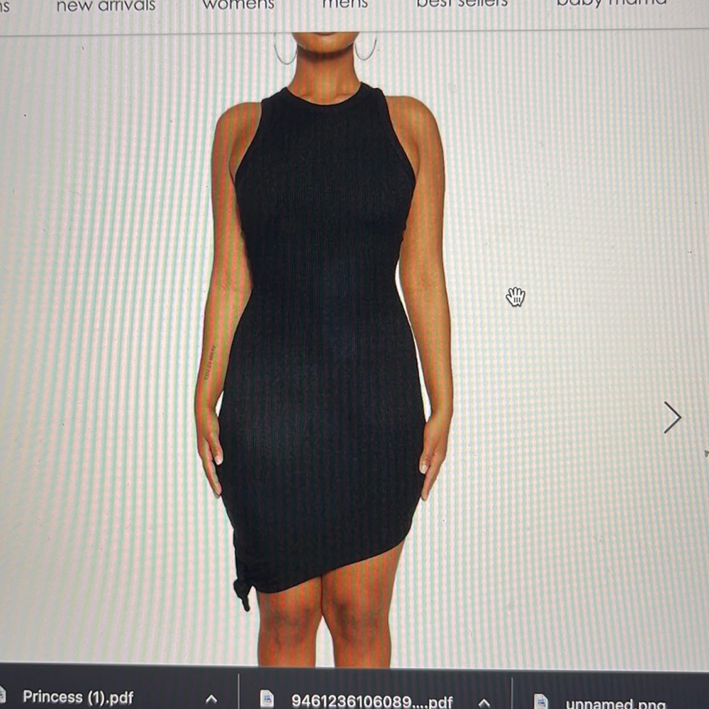 Naked wardrobe knot right now dress